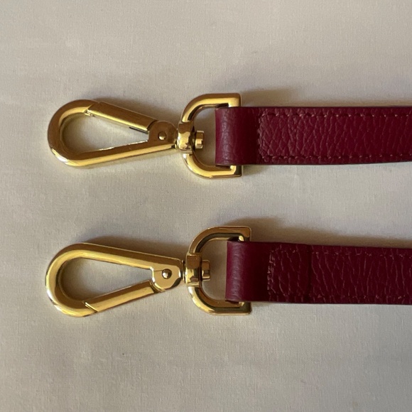 Versace Collection Barrel  Burgundy Leather Satchel Shoulder Bag NWOT - Picture 14 of 16